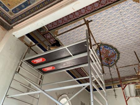 Zaščita stropnih poslikav v Jelšingradu